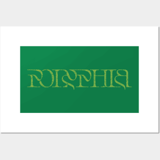 Vintage look Polyphia Distressed Text Light Green Posters and Art